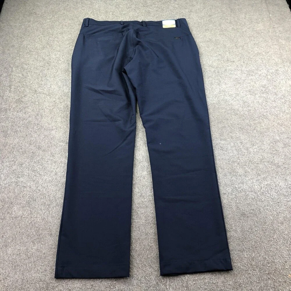 Greg Norman Pants Mens 32x29 Blue Chino Straight Leg Casual Logo Pockets